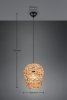 Lampa wisząca pleciona hiacynt wodny kolor naturalny owalna boho rystykalna industrialna minimalistyczna JEAN R36221036 Rl